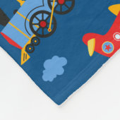 Cute Cartoon Vehicles Pattern Fleecedecke (Ecke)
