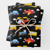 Cute Cartoon Vehicles Pattern Geschenkpapier Set (Beispiel)