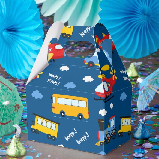 Cute Cartoon Vehicles Pattern Geschenkschachtel (Party)