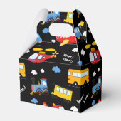 Cute Cartoon Vehicles Pattern  Geschenkschachtel (Rückseite)