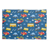 Cute Cartoon Vehicles Pattern  Kissenbezug (Rückseite)