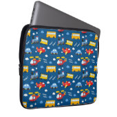 Cute Cartoon Vehicles Pattern Laptopschutzhülle (Vorne Rechts)