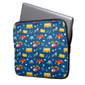 Cute Cartoon Vehicles Pattern Laptopschutzhülle (Vorderseite Links)