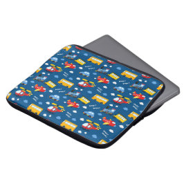 Cute Cartoon Vehicles Pattern Laptopschutzhülle