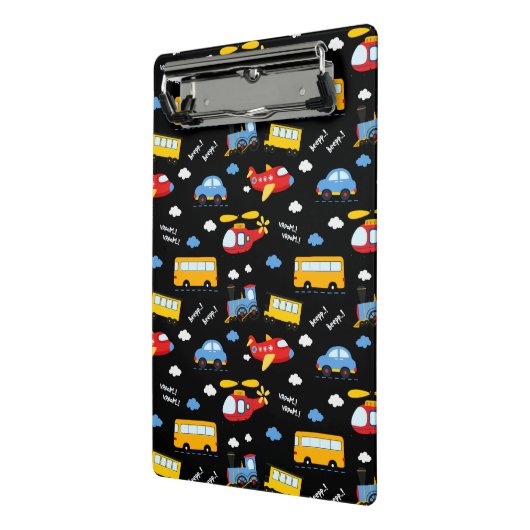 Cute Cartoon Vehicles Pattern  Mini Klemmbrett (Gewinkelt2)