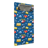 Cute Cartoon Vehicles Pattern  Mini Klemmbrett (Schrägansicht)