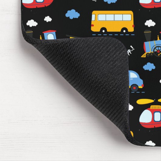 Cute Cartoon Vehicles Pattern  Mousepad (Ecke)