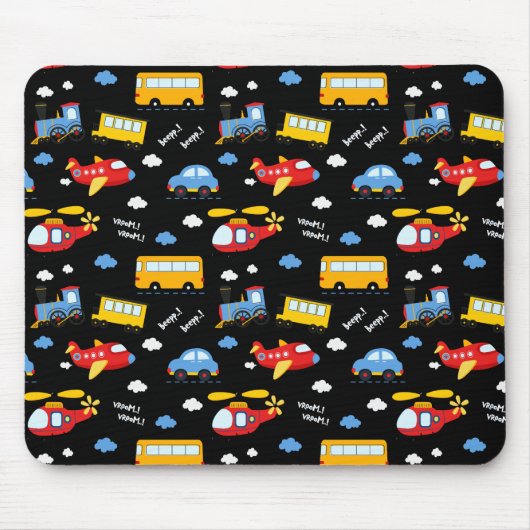 Cute Cartoon Vehicles Pattern Mousepad (Vorne)