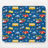 Cute Cartoon Vehicles Pattern  Mousepad (Vorne)
