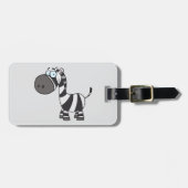 Cute Cartoon Zebra Funny Animal Character Gepäckanhänger (Vorderseite horizontal)