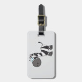 Cute Cartoon Zebra Funny Animal Character Gepäckanhänger (Vorderseite vertikal)