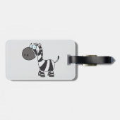 Cute Cartoon Zebra Funny Animal Character Gepäckanhänger (Rückseite horizontal)