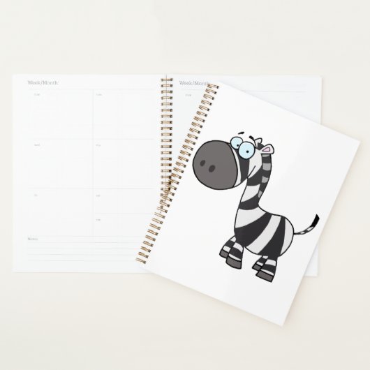 Cute Cartoon Zebra Funny Animal Character Planer (Anzeige)