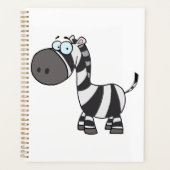 Cute Cartoon Zebra Funny Animal Character Planer (Vorderseite)