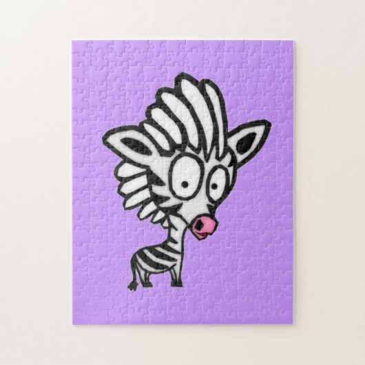 Cute Cartoon Zebra Puzzle (Vertikal)