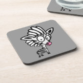 Cute Cartoon Zebra Untersetzer (Linke Seite)