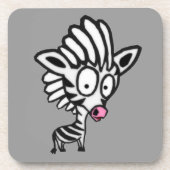Cute Cartoon Zebra Untersetzer (Vorderseite)