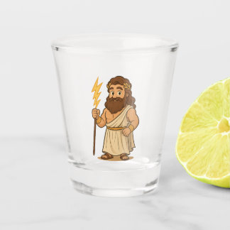 Cute Cartoon Zeus Shot Glass – Greek Mythology God Schnapsglas