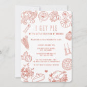 Cute Casual Friendsgiving Dinner Celebration Einladung (Vorderseite)