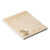 Cute Cat and Books Notizblock (angewinkelt)