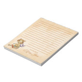 Cute Cat and Books Notizblock (Rotiert)