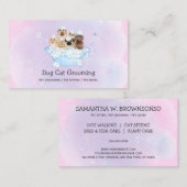 Cute Cat and Dog grooming Pet boutique Visitenkarte (Vorne/Hinten)