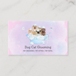 Cute Cat and Dog grooming Pet boutique Visitenkarte