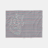 Cute Cat and Plaid Pattern Fleecedecke (Vorderseite (Horizontal))