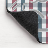 Cute Cat and Plaid Pattern Mousepad (Ecke)