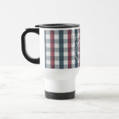 Cute Cat and Plaid Pattern Reisebecher (Links)
