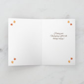 Cute Cat and Retro Pumpkins Happy Thanksgiving Karte (Innenseite)