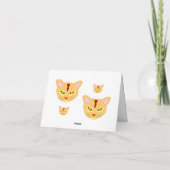 Cute Cat Art Thank You Cards – Siamese Cat Design Dankeskarte (Rückseite)
