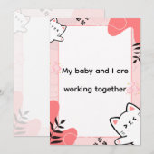 Cute Cat Birth Affirmation Art Feiertagskarte (Vorne/Hinten)
