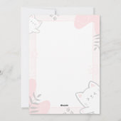 Cute Cat Birth Affirmation Art Feiertagskarte (Rückseite)