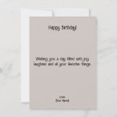 Cute Cat Birthday Card (Rückseite)