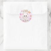 Cute cat birthday sticker  (Tasche)