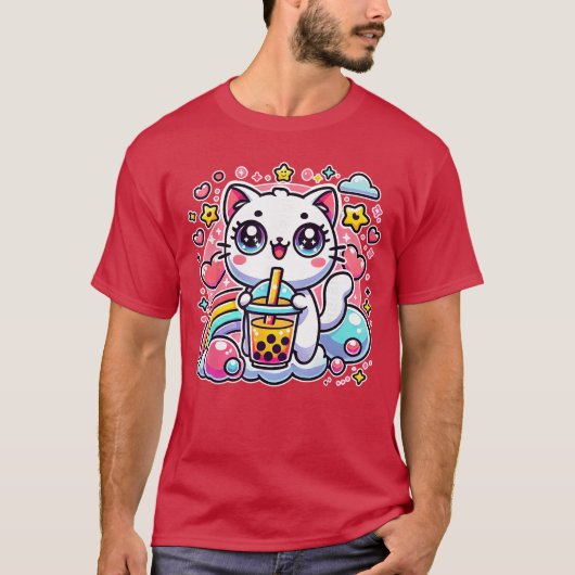 Cute Cat Bobaea Bubbleea Anime Kawaii Neko Gift Id T-Shirt (Vorderseite)