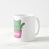 Cute Cat Cactus Plant Pun Kaffeetasse (VorderseiteRechts)