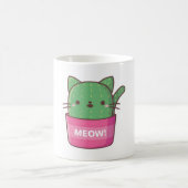 Cute Cat Cactus Plant Pun Kaffeetasse (Mittel)