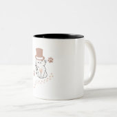 CUTE CAT CAT LOVERS HAT, FLOWER CAT ZWEIFARBIGE TASSE (VorderseiteRechts)