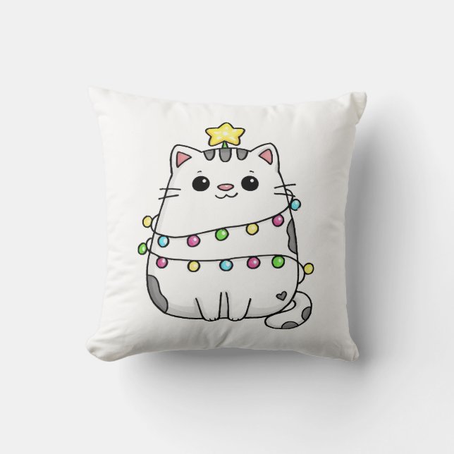 Cute Cat Christmas design  Kissen (Vorderseite)