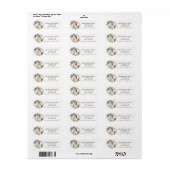 cute cat Christmas holiday return address labels (Vorne)