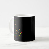 Cute Cat Christmas Light Graphic Cat Black Mom Lov Kaffeetasse (Vorderseite Links)