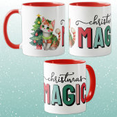 Cute cat christmas magic tasse