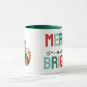 Cute cat christmas merry and bright tasse (Zentrum)
