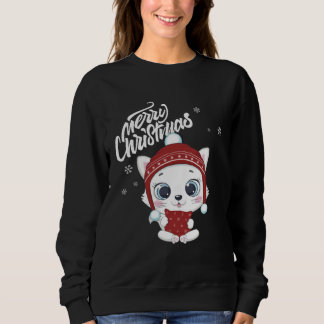 Cute Cat Christmas Top Kitten  Santa s Cat Charact