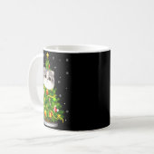 Cute Cat Christmas Tree Holiday Cat Lovers Xmas Wo Kaffeetasse (Vorderseite Links)