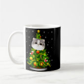 Cute Cat Christmas Tree Holiday Cat Lovers Xmas Wo Kaffeetasse (Links)