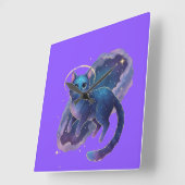 Cute Cat Clock Design Quadratische Wanduhr (Winkel)