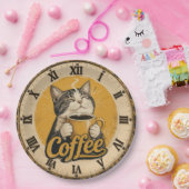 Cute Cat Coffee Pappteller (Party)
